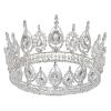 imageSWEETV Royal Queen Crown Wedding Tiara for Bride Rhinestone Tiaras and Crowns for Women Costume Headpiece for Birthday Cosplay Party CelebrationBlack7Silver