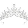 imageSWEETV Vintage Tiaras and Crowns for Women Queen Crown Costume Headpiece for Halloween Quinceanera Pageant Prom02 Silver