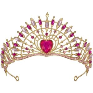imageSWEETV Tarot Tiara Crown Queen Crowns for Women Princess Tiara Diadem for Halloween Costume Cosplay PartyThe Lovers
