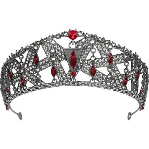 imageSWEETV Tarot Tiara Crown Queen Crowns for Women Princess Tiara Diadem for Halloween Costume Cosplay PartyXII The Hanged Man