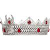imageSWEETV Animal Totem King Crown for Men and WomenMetal Tiara Costume Hair Accessories for Knight Witch Gothic HalloweenWolf 1 Antique Silver