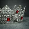 imageSWEETV Animal Totem King Crown for Men and WomenMetal Tiara Costume Hair Accessories for Knight Witch Gothic HalloweenWolf 1 Antique Silver