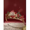 imageSWEETV Christmas Jeweled Crown Merry Tree Tiara Rhinestone Headband Costume Accessories for Merry Christmas Party for Women Girls Xmas Box SetMerry TreeMerry Christmas Box