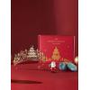 imageSWEETV Christmas Jeweled Crown Merry Tree Tiara Rhinestone Headband Costume Accessories for Merry Christmas Party for Women Girls Xmas Box SetMerry TreeMerry Tree Crown Red