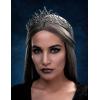 imageSWEETV Gothic Tiara Crown Black Grey Tiaras and Crowns for Women Girls Branch Diadem Costume Headpiece for Wedding Birthday Party Cosplay HalloweenThorn Bush