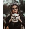 imageSWEETV Halloween Crown  Vines of the Underworld Black Gothic Tiara for Women ampamp Girls Baroque Crown for Costume PartyEternal Darkness