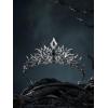 imageSWEETV Halloween Crown  Vines of the Underworld Black Gothic Tiara for Women ampamp Girls Baroque Crown for Costume PartyEternal Darkness