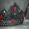 imageSWEETV King Crown for Men Mens Tiara Prince Diadem Royal Medieval Hair Accessory for Cosplay Birthday Prom HalloweenBlackRed