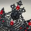 imageSWEETV King Crown for Men Mens Tiara Prince Diadem Royal Medieval Hair Accessory for Cosplay Birthday Prom HalloweenBlackRed