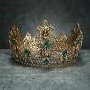 imageSWEETV King Crown for Men Mens Tiara Prince Diadem Royal Medieval Hair Accessory for Cosplay Birthday Prom HalloweenOld Goldgreen