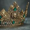 imageSWEETV King Crown for Men Mens Tiara Prince Diadem Royal Medieval Hair Accessory for Cosplay Birthday Prom HalloweenOld Goldgreen