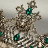 imageSWEETV King Crown for Men Mens Tiara Prince Diadem Royal Medieval Hair Accessory for Cosplay Birthday Prom HalloweenOld Goldgreen