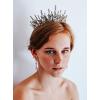 imageSWEETV Queen Crown for Women Wedding Crown for Bride Gothic Tiara Headpiece Rhinestone Dark Hair Accessories for Brithday Cosplay Party Prom HalloweenClearBronze