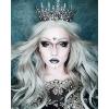 imageSWEETV Queen Crown for Women Wedding Crown for Bride Gothic Tiara Headpiece Rhinestone Dark Hair Accessories for Brithday Cosplay Party Prom HalloweenClearBronze
