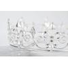 imageSWEETV Royal Full Round King Crown Crystal Tiara for Men Party Hats Costume AccessoriesPure Silver