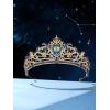 imageSWEETV Zodiac Crown Tiara for Women Crystal Queen Crown Wedding Headpiece for Bride Rhinestone Princess Gold Tiara for Birthday Quinceanera Pageant PromCancer