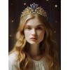 imageSWEETV Zodiac Crown Tiara for Women Crystal Queen Crown Wedding Headpiece for Bride Rhinestone Princess Gold Tiara for Birthday Quinceanera Pageant PromScorpio
