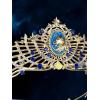 imageSWEETV Zodiac Crown Tiara for Women Crystal Queen Crown Wedding Headpiece for Bride Rhinestone Princess Gold Tiara for Birthday Quinceanera Pageant PromLeo