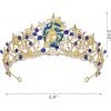 imageSWEETV Zodiac Crown Tiara for Women Crystal Queen Crown Wedding Headpiece for Bride Rhinestone Princess Gold Tiara for Birthday Quinceanera Pageant PromAquarius