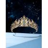 imageSWEETV Zodiac Crown Tiara for Women Crystal Queen Crown Wedding Headpiece for Bride Rhinestone Princess Gold Tiara for Birthday Quinceanera Pageant PromGemini