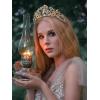 imageSWEETV Zodiac Crown Tiara for Women Crystal Queen Crown Wedding Headpiece for Bride Rhinestone Princess Gold Tiara for Birthday Quinceanera Pageant PromAquarius