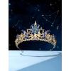imageSWEETV Zodiac Crown Tiara for Women Crystal Queen Crown Wedding Headpiece for Bride Rhinestone Princess Gold Tiara for Birthday Quinceanera Pageant PromCapricorn