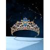 imageSWEETV Zodiac Crown Tiara for Women Crystal Queen Crown Wedding Headpiece for Bride Rhinestone Princess Gold Tiara for Birthday Quinceanera Pageant PromAries