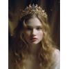 imageSWEETV Zodiac Crown Tiara for Women Crystal Queen Crown Wedding Headpiece for Bride Rhinestone Princess Gold Tiara for Birthday Quinceanera Pageant PromLibra