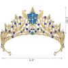 imageSWEETV Zodiac Crown Tiara for Women Crystal Queen Crown Wedding Headpiece for Bride Rhinestone Princess Gold Tiara for Birthday Quinceanera Pageant PromLibra