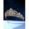 imageSWEETV Zodiac Crown Tiara for Women Crystal Queen Crown Wedding Headpiece for Bride Rhinestone Princess Gold Tiara for Birthday Quinceanera Pageant PromCancer