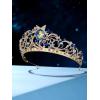 imageSWEETV Zodiac Crown Tiara for Women Crystal Queen Crown Wedding Headpiece for Bride Rhinestone Princess Gold Tiara for Birthday Quinceanera Pageant PromVirgo