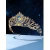 imageSWEETV Zodiac Crown Tiara for Women Crystal Queen Crown Wedding Headpiece for Bride Rhinestone Princess Gold Tiara for Birthday Quinceanera Pageant PromLeo