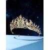 imageSWEETV Zodiac Crown Tiara for Women Crystal Queen Crown Wedding Headpiece for Bride Rhinestone Princess Gold Tiara for Birthday Quinceanera Pageant PromGemini