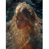 imageSWEETV Zodiac Crown Tiara for Women Crystal Queen Crown Wedding Headpiece for Bride Rhinestone Princess Gold Tiara for Birthday Quinceanera Pageant PromLeo