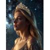 imageSWEETV Zodiac Crown Tiara for Women Crystal Queen Crown Wedding Headpiece for Bride Rhinestone Princess Gold Tiara for Birthday Quinceanera Pageant PromCancer