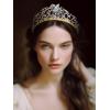 imageSWEETV Zodiac Crown Tiara for Women Crystal Queen Crown Wedding Headpiece for Bride Rhinestone Princess Gold Tiara for Birthday Quinceanera Pageant PromVirgo