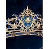 imageSWEETV Zodiac Crown Tiara for Women Crystal Queen Crown Wedding Headpiece for Bride Rhinestone Princess Gold Tiara for Birthday Quinceanera Pageant PromCancer