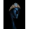 imageSWEETV Zodiac Crown Tiara for Women Crystal Queen Crown Wedding Headpiece for Bride Rhinestone Princess Gold Tiara for Birthday Quinceanera Pageant PromScorpio