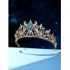 imageSWEETV Zodiac Crown Tiara for Women Crystal Queen Crown Wedding Headpiece for Bride Rhinestone Princess Gold Tiara for Birthday Quinceanera Pageant PromLibra