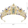 imageSWEETV Zodiac Crown Tiara for Women Crystal Queen Crown Wedding Headpiece for Bride Rhinestone Princess Gold Tiara for Birthday Quinceanera Pageant PromGemini