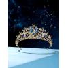 imageSWEETV Zodiac Crown Tiara for Women Crystal Queen Crown Wedding Headpiece for Bride Rhinestone Princess Gold Tiara for Birthday Quinceanera Pageant PromSagittarius
