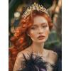 imageSWEETV Zodiac Crown Tiara for Women Crystal Queen Crown Wedding Headpiece for Bride Rhinestone Princess Gold Tiara for Birthday Quinceanera Pageant PromGemini