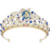 imageSWEETV Zodiac Crown Tiara for Women Crystal Queen Crown Wedding Headpiece for Bride Rhinestone Princess Gold Tiara for Birthday Quinceanera Pageant PromVirgo