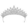 imageSWEETV Dante Enchanted Leaf TiaraCrowns for Women Zircon Queen Crown Wedding Tiaras for Bride Princess Tiara Headpieces Headband for Birthday Quinceanera Pageant PromAmira Floral Majesty