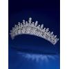 imageSWEETV Dante Enchanted Leaf TiaraCrowns for Women Zircon Queen Crown Wedding Tiaras for Bride Princess Tiara Headpieces Headband for Birthday Quinceanera Pageant PromAmira Floral Majesty