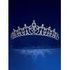 imageSWEETV Dante Enchanted Leaf TiaraCrowns for Women Zircon Queen Crown Wedding Tiaras for Bride Princess Tiara Headpieces Headband for Birthday Quinceanera Pageant PromAdelaide Regal