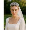 imageSWEETV Dante Enchanted Leaf TiaraCrowns for Women Zircon Queen Crown Wedding Tiaras for Bride Princess Tiara Headpieces Headband for Birthday Quinceanera Pageant PromFrancine