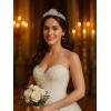 imageSWEETV Dante Enchanted Leaf TiaraCrowns for Women Zircon Queen Crown Wedding Tiaras for Bride Princess Tiara Headpieces Headband for Birthday Quinceanera Pageant PromIqra Regal Laurel