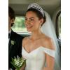 imageSWEETV Dante Enchanted Leaf TiaraCrowns for Women Zircon Queen Crown Wedding Tiaras for Bride Princess Tiara Headpieces Headband for Birthday Quinceanera Pageant PromGwyn Laurel Leaf