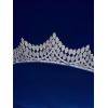 imageSWEETV Dante Enchanted Leaf TiaraCrowns for Women Zircon Queen Crown Wedding Tiaras for Bride Princess Tiara Headpieces Headband for Birthday Quinceanera Pageant PromCory Majestic Vine